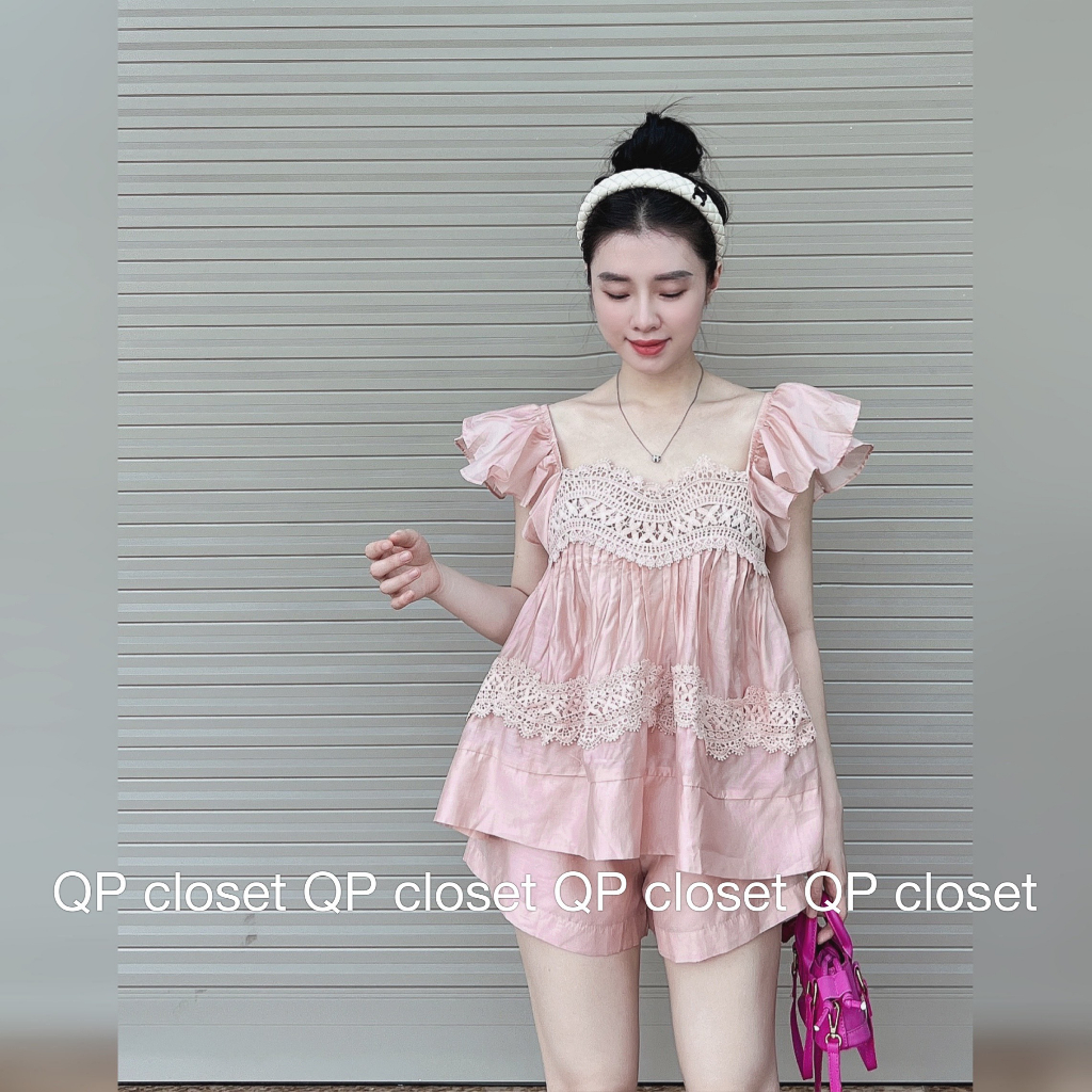 Set tơ cánh tiên ren sóng L1