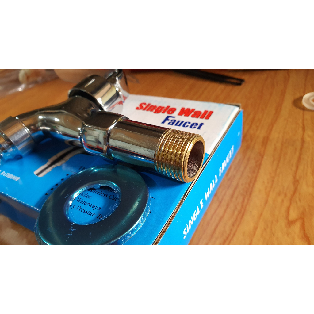 Vòi hồ đồng thau mạ crom ren 21 hàng chuẩn