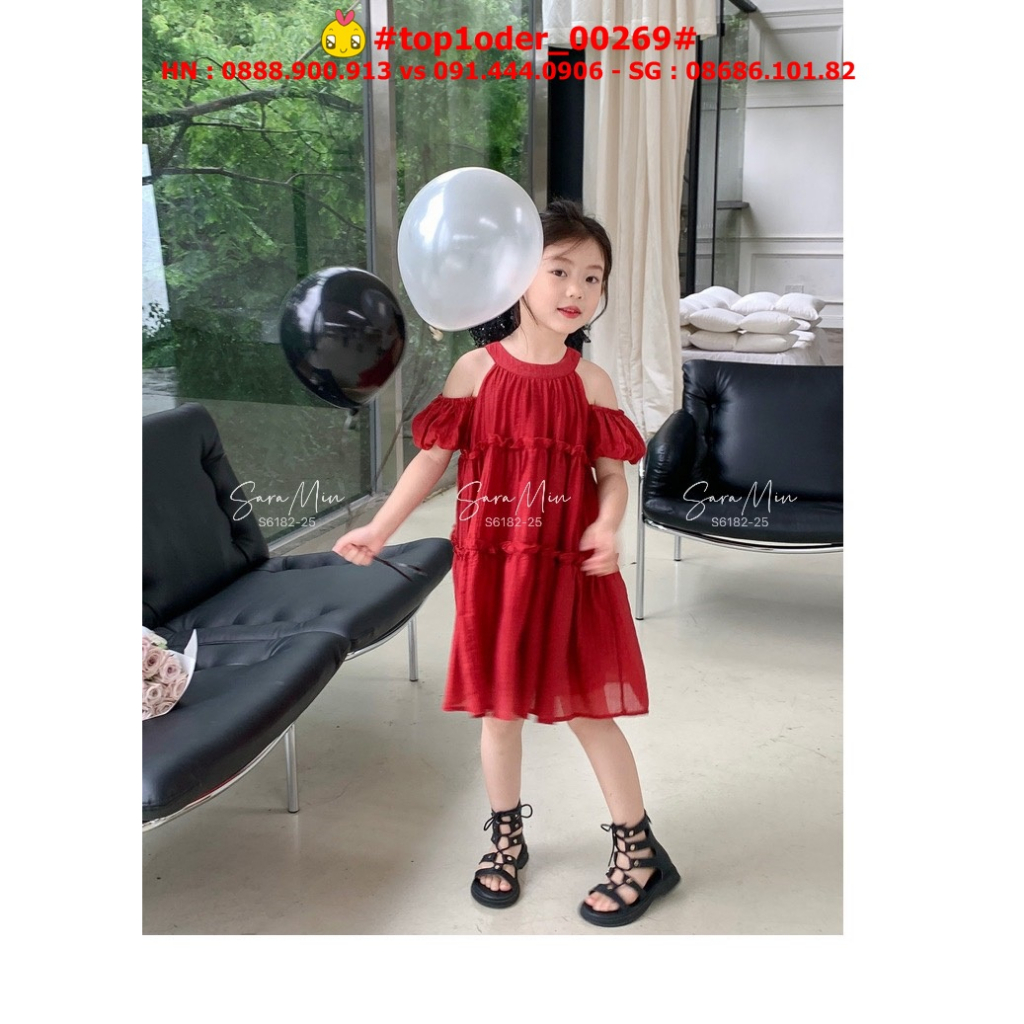 > - Đầm thiết kế cổ yếm hottrend cho bé gái, hàng chính phẩm, top1order_00269_0806_sg1