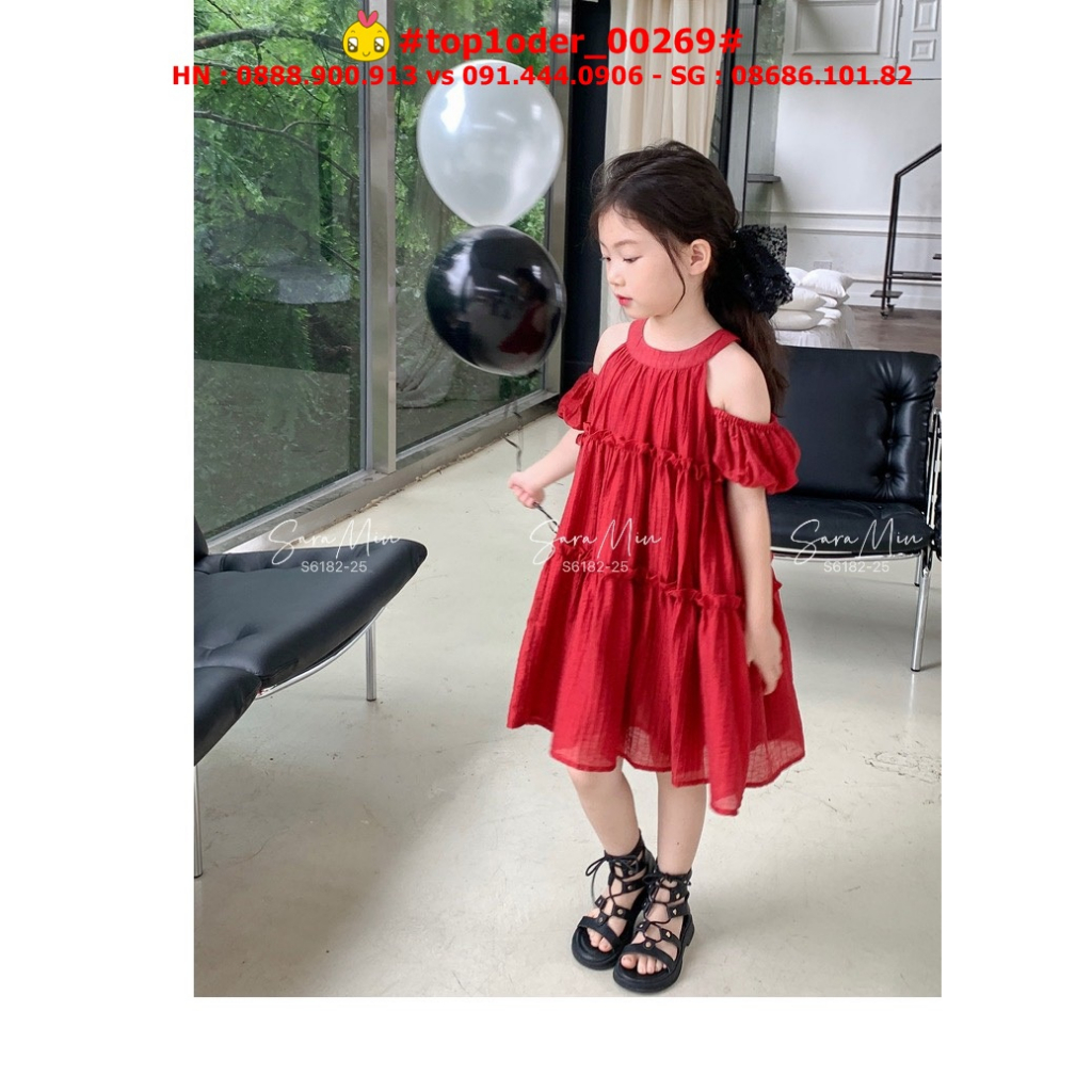 > - Đầm thiết kế cổ yếm hottrend cho bé gái, hàng chính phẩm, top1order_00269_0806_sg1