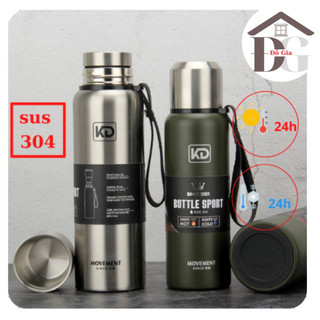 Bình giữ nhiệt 1000ml inox 304 cao cấp kd, giữ nóng lạnh 24 giờ