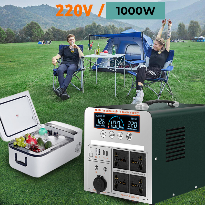Trạm sạc dự phòng di động - nguồn điện di động du lịch dã ngoại 1000W - 500.000mAh sạc nhanh-nguồn ra 220V