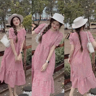 Váy kẻ maxi