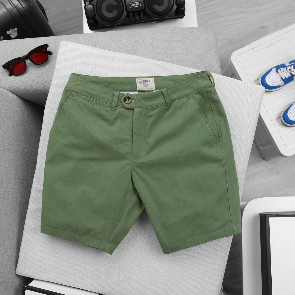 Quần Short Kaki Nam OverCo Cao Cấp Thoáng Mát Basic