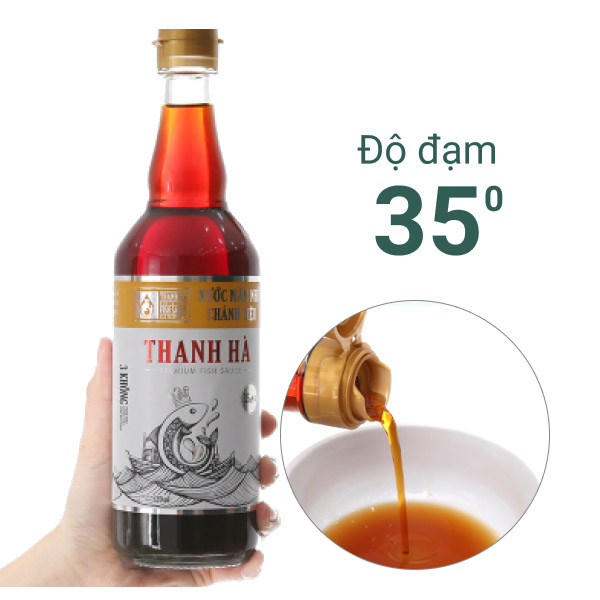 Nước Mắm Nhĩ Thanh Hà 35/40 Độ Đạm Chai 520ML