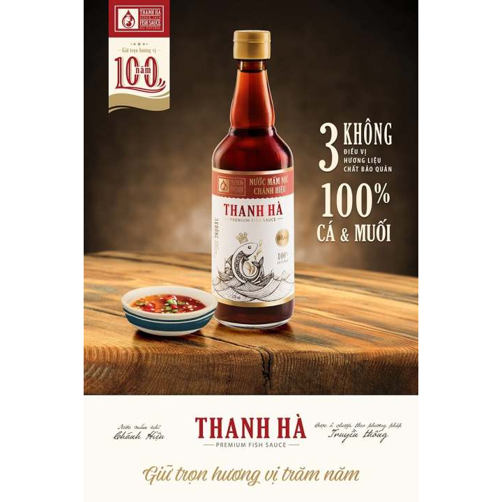 Nước Mắm Nhĩ Thanh Hà 35/40 Độ Đạm Chai 520ML