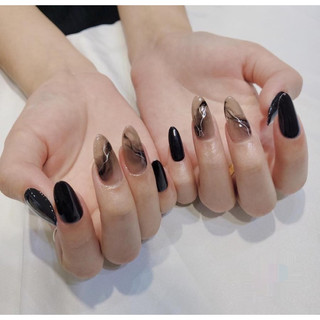 Nailbox loang vân đá đen nhẹ nhàng