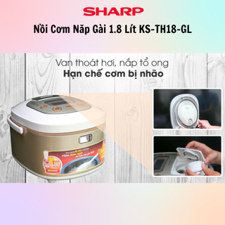 [HỎA TỐC] Nồi Cơm Điện Tử Sharp KS-TH18-RD/GL (1.8 Lít) - Hàng chính hãng