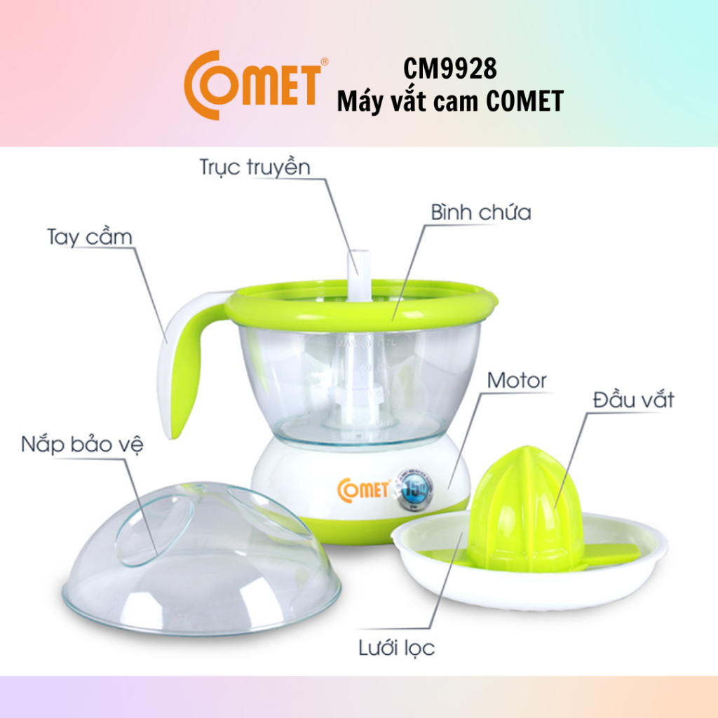 Máy vắt cam COMET CM9928 - Công suất 40W - 100% chính hãng