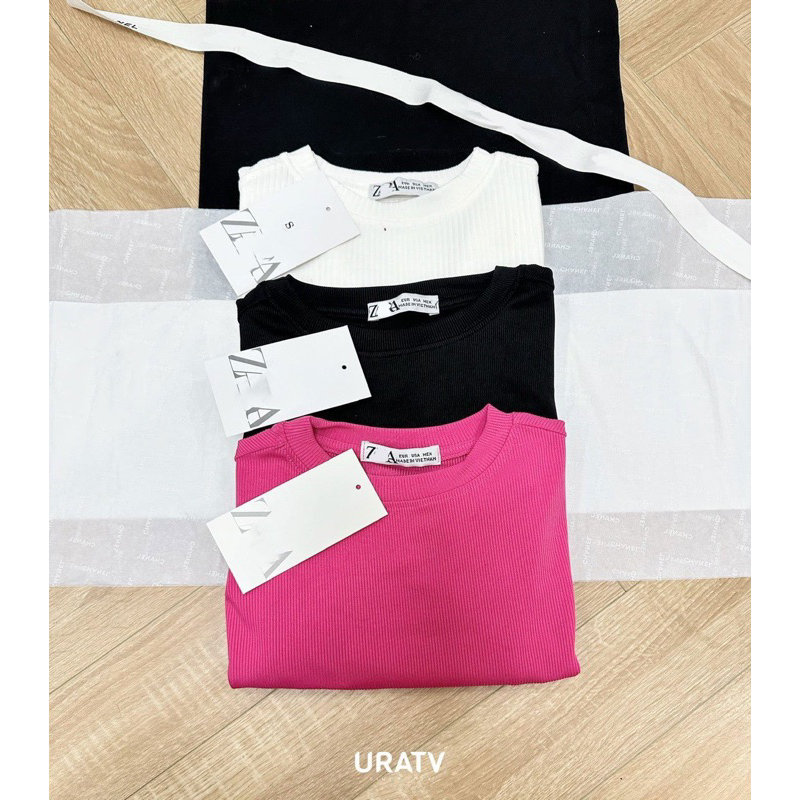 [ẢNH THẬT-CÓ SẴN] Set 3 áo gân tay ngắn