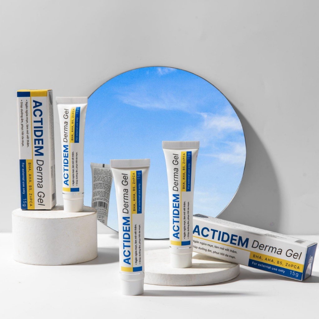 Gel giảm mụn Actidem Derma - Gel mờ thâm mụn ngăn ngừa mụn tái phát