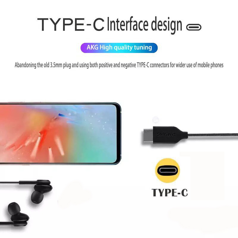 Tai nghe AKG Type- C S20, Samsung Note 10 Plus Chính hãng - Kèm Quà tặng