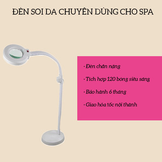 Đèn led spa nối mi phun xăm tích hợp 120 bóng led siêu sáng, đèn soi da phun xăm nối mi - đèn spa chân nặng, chân nhẹ