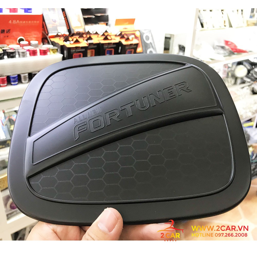 Ốp tay nắm cửa, hõm cửa,nắp xăng, ốp đèn pha, đèn hậu, nắp xăng xe Fortuner 2017-2023 Nhựa đen nhám