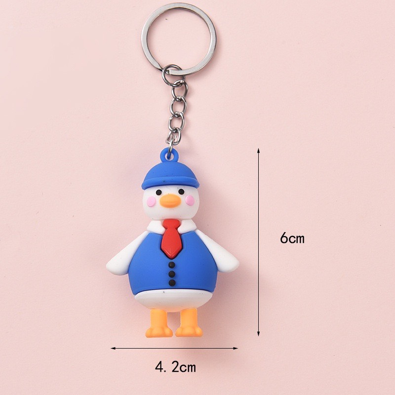 Móc khóa gia đình nhà vịt dễ thương, đáng yêu