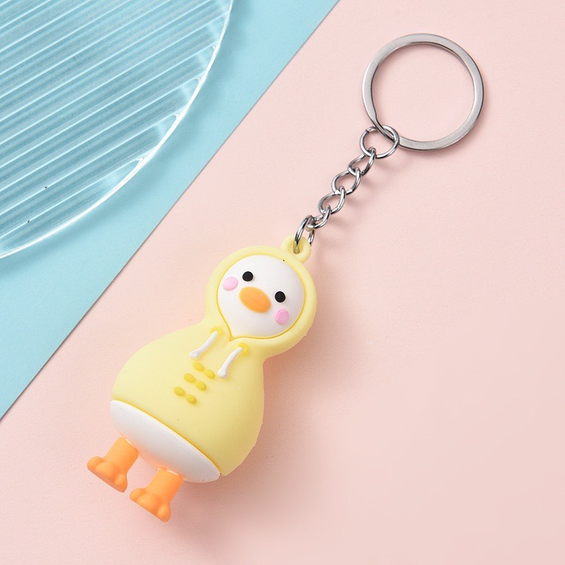 Móc khóa gia đình nhà vịt dễ thương, đáng yêu