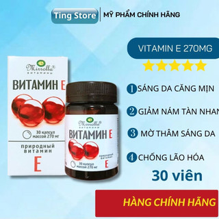 Vitamin E đỏ Nga viên uống đẹp da hàm lượng 270mg