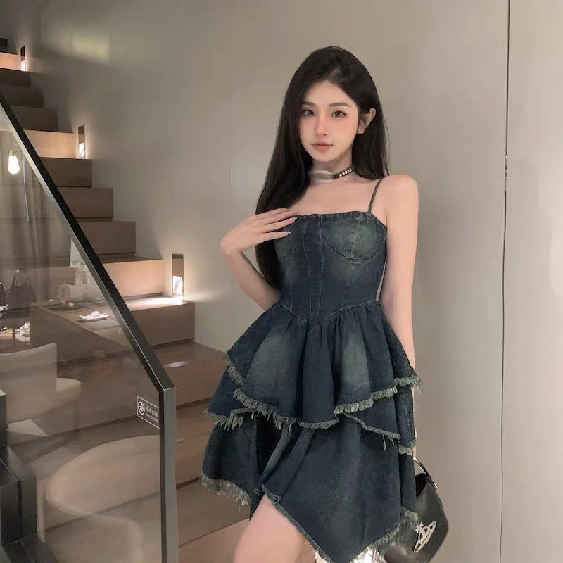 ĐẦM BABYDOLL JEAN 2S TƯA LAI