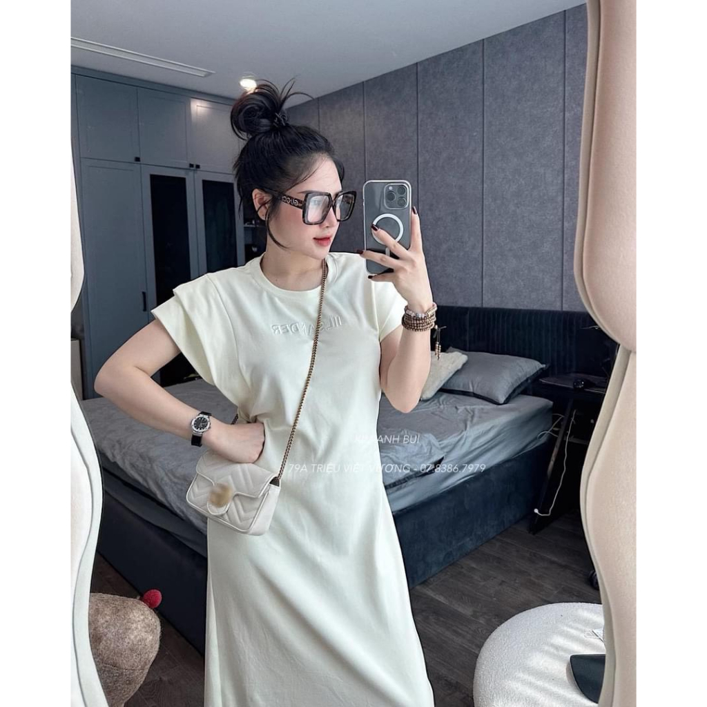 Set Váy Nữ Phông Cộc Tay Ba Lỗ Đầm Phông Dáng Dài Suông Dài Bầu 70kg Mặc Được Freesize Bigsize mẫu TAY2LOPDER. TP106