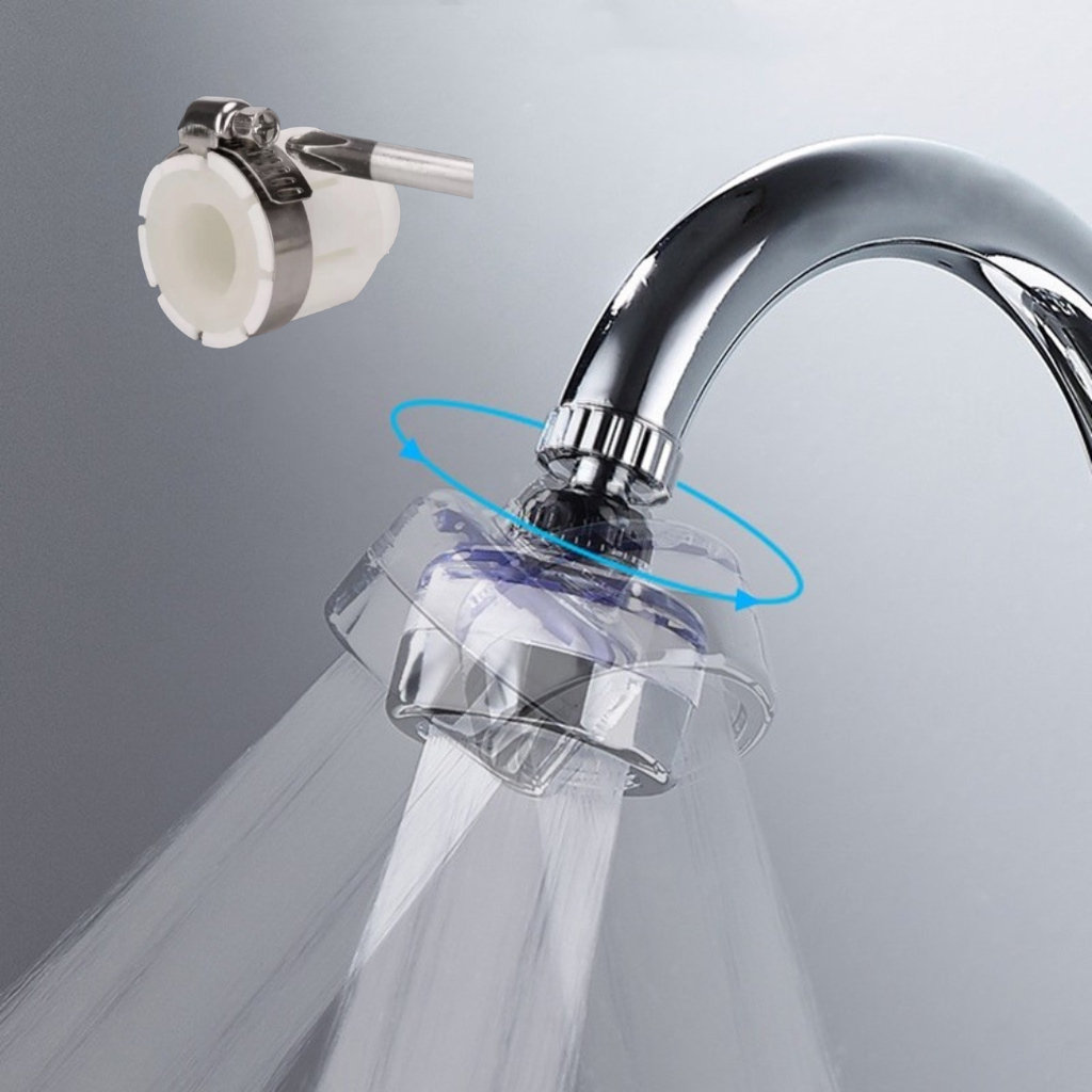 Đầu vòi lọc nước tăng áp 360 độ QMS - PK083 chất liêu nhưa ABS có đù dài và ngắn có lõi lọc thay thế