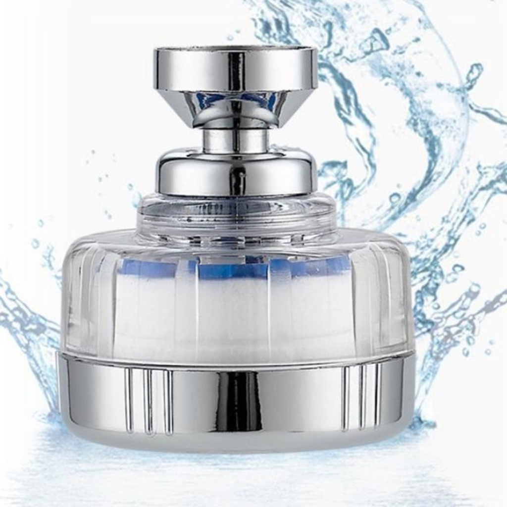 Đầu vòi lọc nước tăng áp 360 độ QMS - PK083 chất liêu nhưa ABS có đù dài và ngắn có lõi lọc thay thế