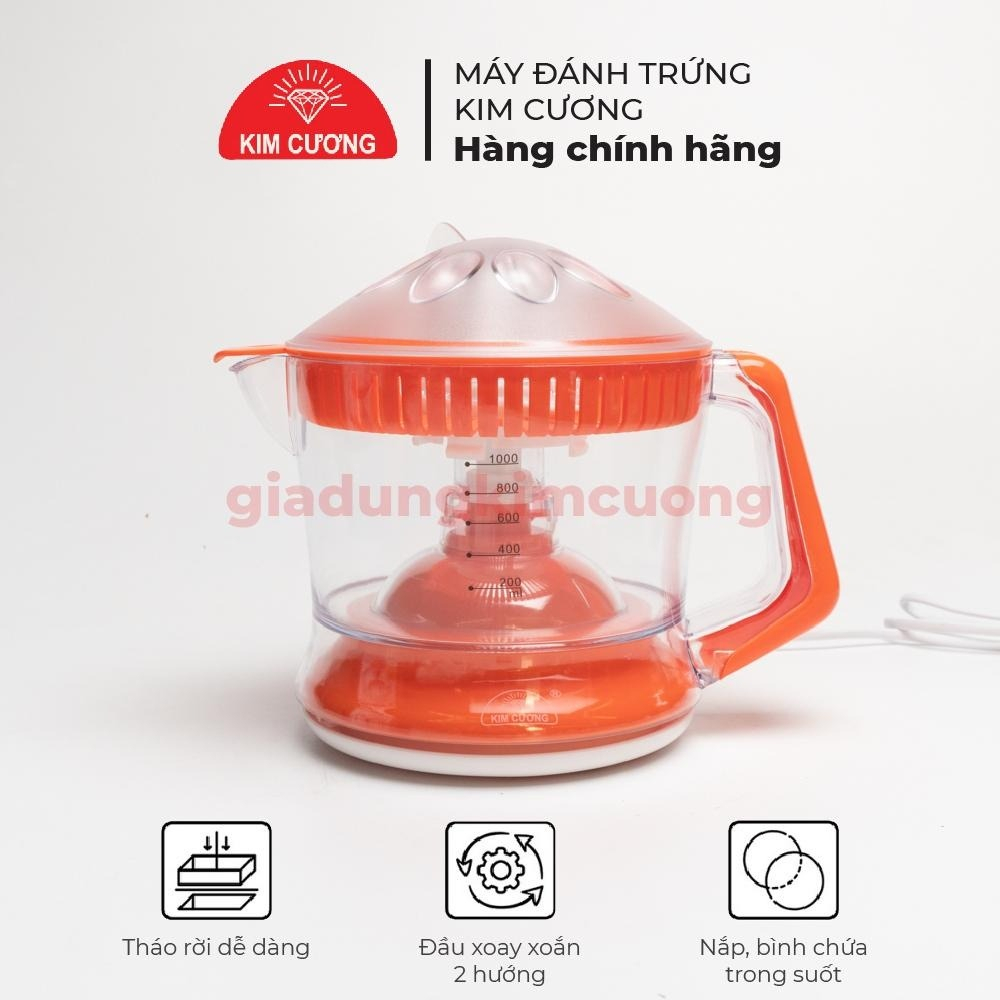 Máy vắt cam tự động 2 chiều Kim Cương MVC-30, dung tích 1L, công suất 30W, nhỏ gọn, tiện lợi, dễ mang đi