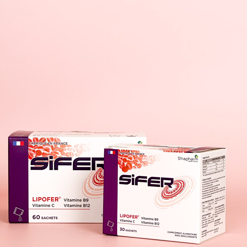 Sắt hữu cơ Lipofer SIFER hộp 60 gói vị cam cho mẹ bầu và trẻ nhỏ