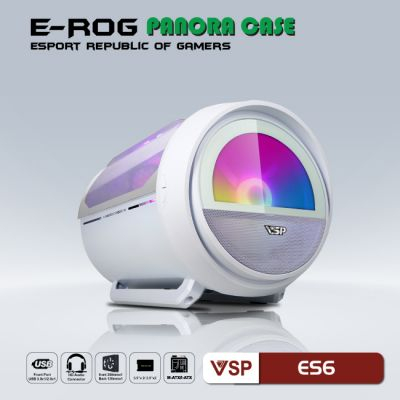 Case Esport Gaming ES6 - Kèm Bộ Fan 20cm và Fan 12cm