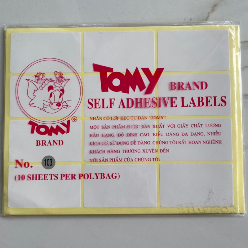 XẤP 1O TỜ Nhãn có lớp keo tự dán Tomy A5 99 100 101 102 103 104 105 106 107 108 109 110 111 112 Giấy decal in mã vạch