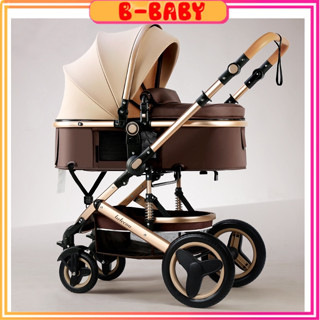 Xe đẩy cho bé Belecoo A10, xe nôi gấp gọn 2 chiều có mái che cho bé từ sơ sinh-3 tuổi chịu lực 25kg