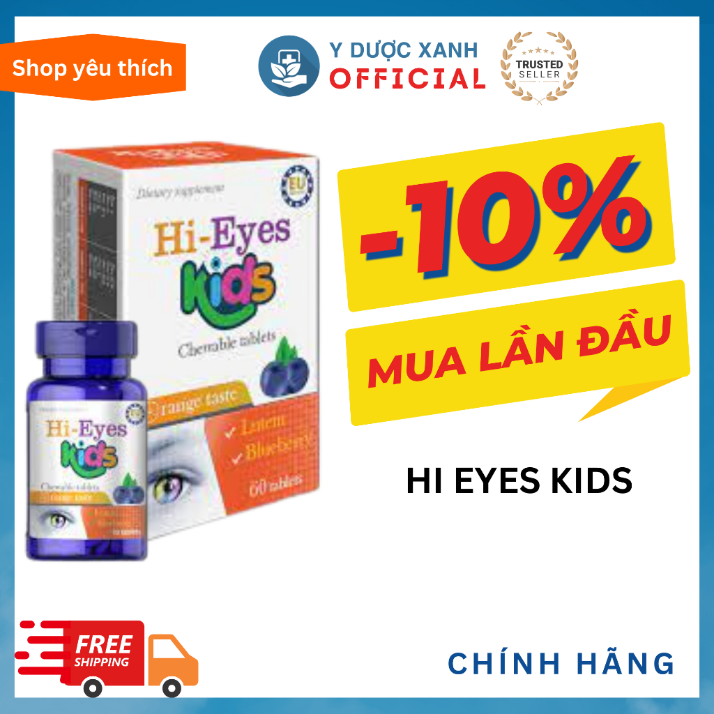 Mua  HI EYES KIDS 60 viên, Viên nhai hỗ trợ sáng mắt cho bé - Y Dược Xanh
