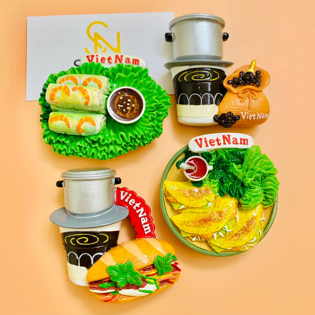 Nam châm tủ lạnh sản phẩm handmade 3D SanNy quà tặng lưu niệm Việt Nam