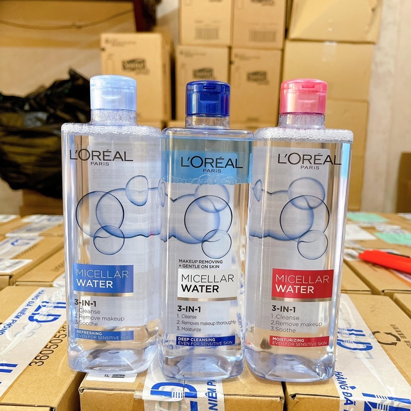 Nước tẩy trang L'Oreal Paris 3-in-1 Micellar Water 400ml