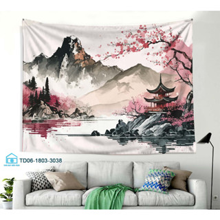 Tranh vải treo tường decor phòng khách, phòng ngủ, back drop phông nền chụp ảnh khổ lớn Núi,