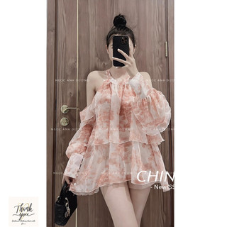 Áo Voan Bèo Rớt Vai Phạm Kiều Trang