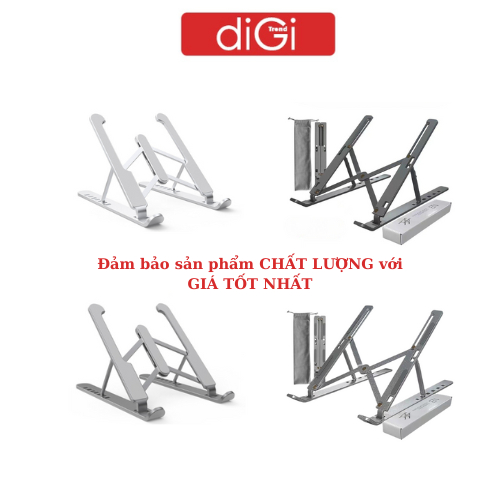 Giá Đỡ Laptop Stand Hợp Kim Nhôm Hỗ Trợ Tản Nhiệt Có Điều Chỉnh Độ Cao Cấp Gọn Đế Tản Nhiệt Chống Trượt Có Túi Gấp Gọn