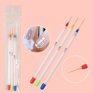 Set 3 cọ râu, cọ vẽ nét trang trí móng (Set)