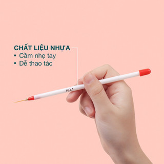 Set 3 cọ râu, cọ vẽ nét trang trí móng (Set)