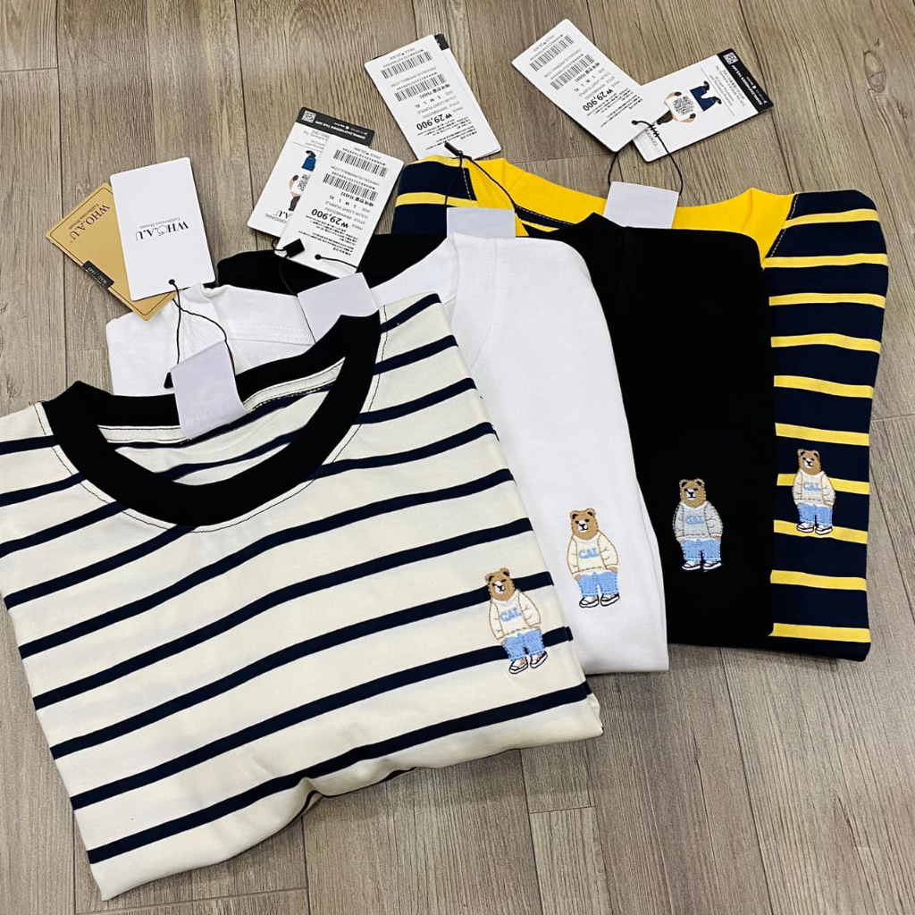 [ẢNH THẬT-CÓ SẴN] Crop tay ngắn thêu gấu mã W