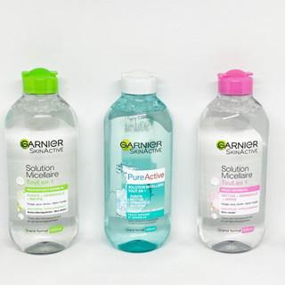 Nước Tẩy Trang Micellar Garnier Hồng/ Vàng/ Xanh Skinactive Cleansing Water 400Ml