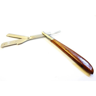 Dao tỉa tóc cán gỗ dễ thao tác lưỡi dao chống rỉ sét [Wego_Cosmectics]