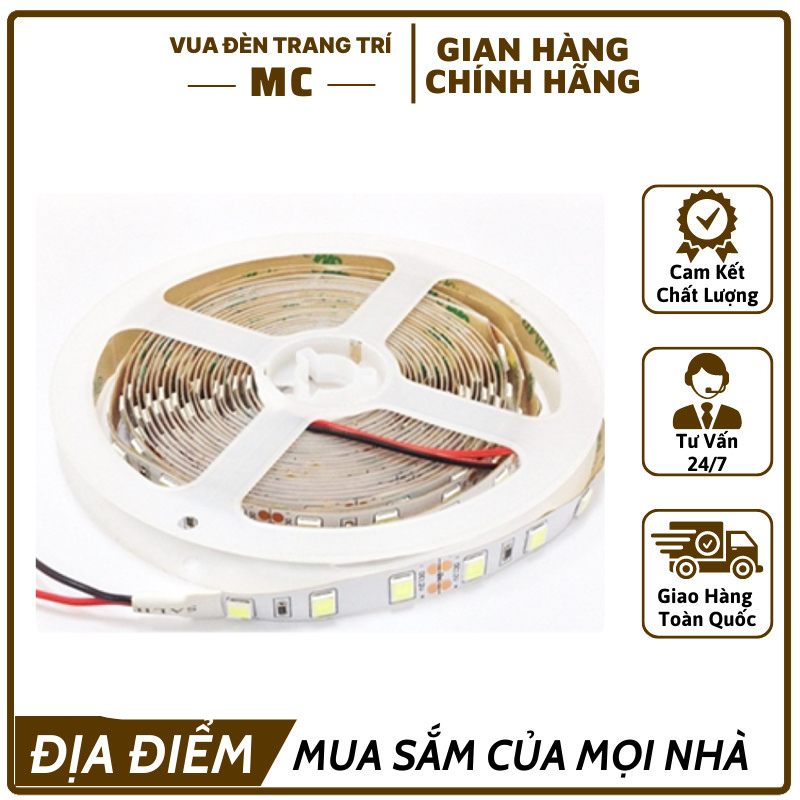 Led Cuộn Dán 12V, Độ Dài 5m, Sử Dụng Chip 5054, Led Dán 12V, Led Cuộn- Vua Đèn Trang Trí MC