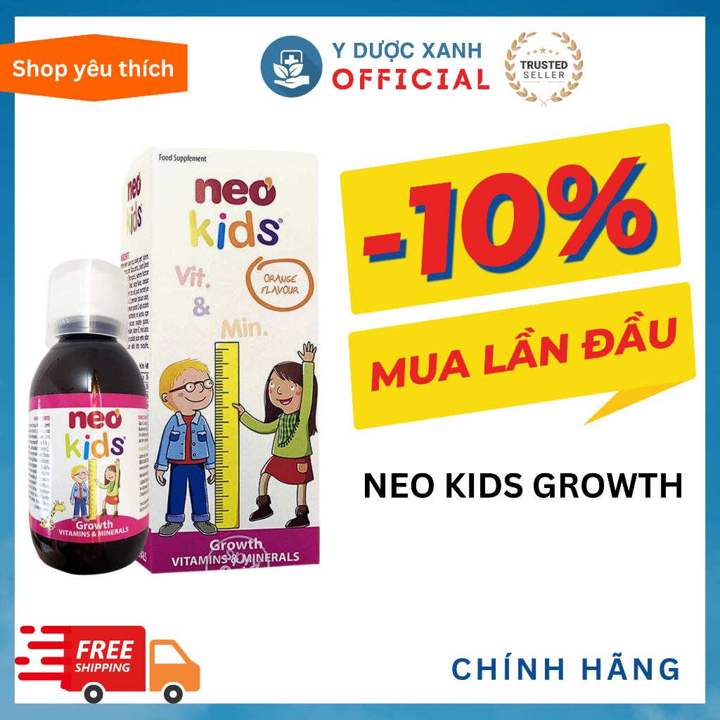 Mua  NEO KIDS GROWTH, 150ml, Bổ sung Vitamin và khoáng chất cho bé, trẻ em - Y Dược Xanh