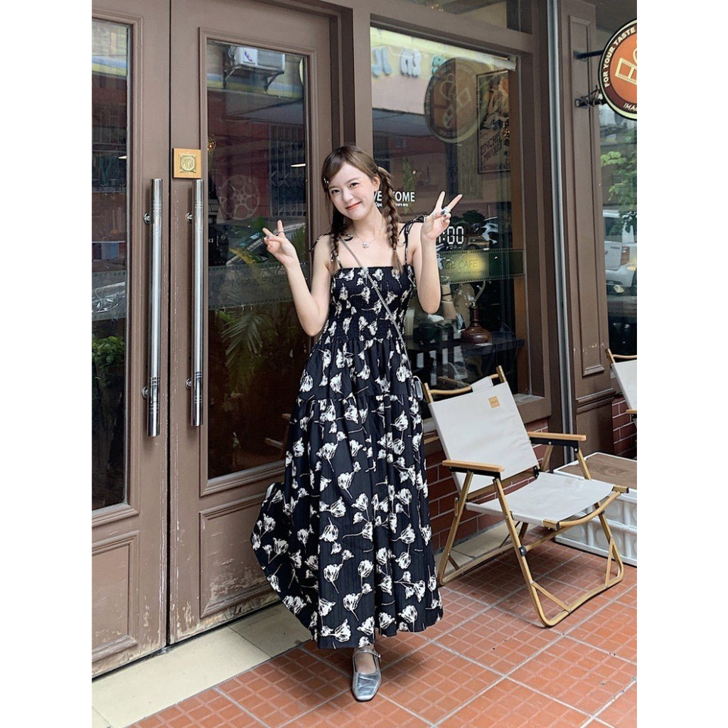 Maxi Hình Học Full Hai Màu Trắng Đen Đũi Gân Xịn Đẹp, Freesize Dưới 55 Kg