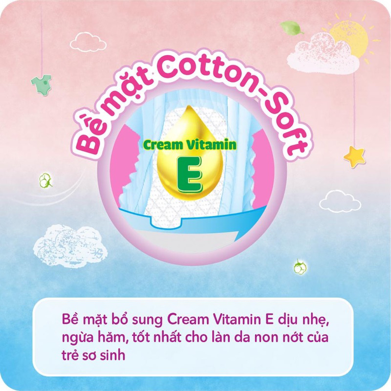 Tã dán Bobby lõi nén cotton-soft 3mm NB 70 miếng