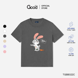 Áo Thun Nữ THE GOOD "Thỏ Bugs", Baby Tee Họa Tiết Hình Thỏ Cổ Tròn Tay Ngắn Form Ôm Chất Cotton Co Giãn