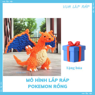 Lắp ráp mô hình rồng lửa Mega Charizard cực ngầu, dễ lắp
