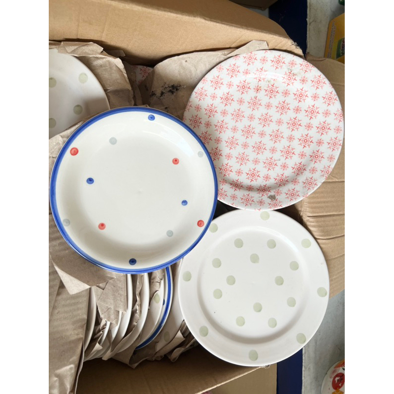 Combo 5 dĩa sứ 20cm - giao kiểu ngẫu nhiên