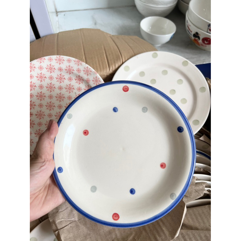Combo 5 dĩa sứ 20cm - giao kiểu ngẫu nhiên