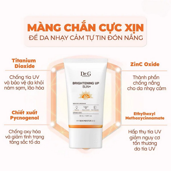 Kem chống nắng Dr.G Brightening Up Sun SPF 50PA+++ 50ml